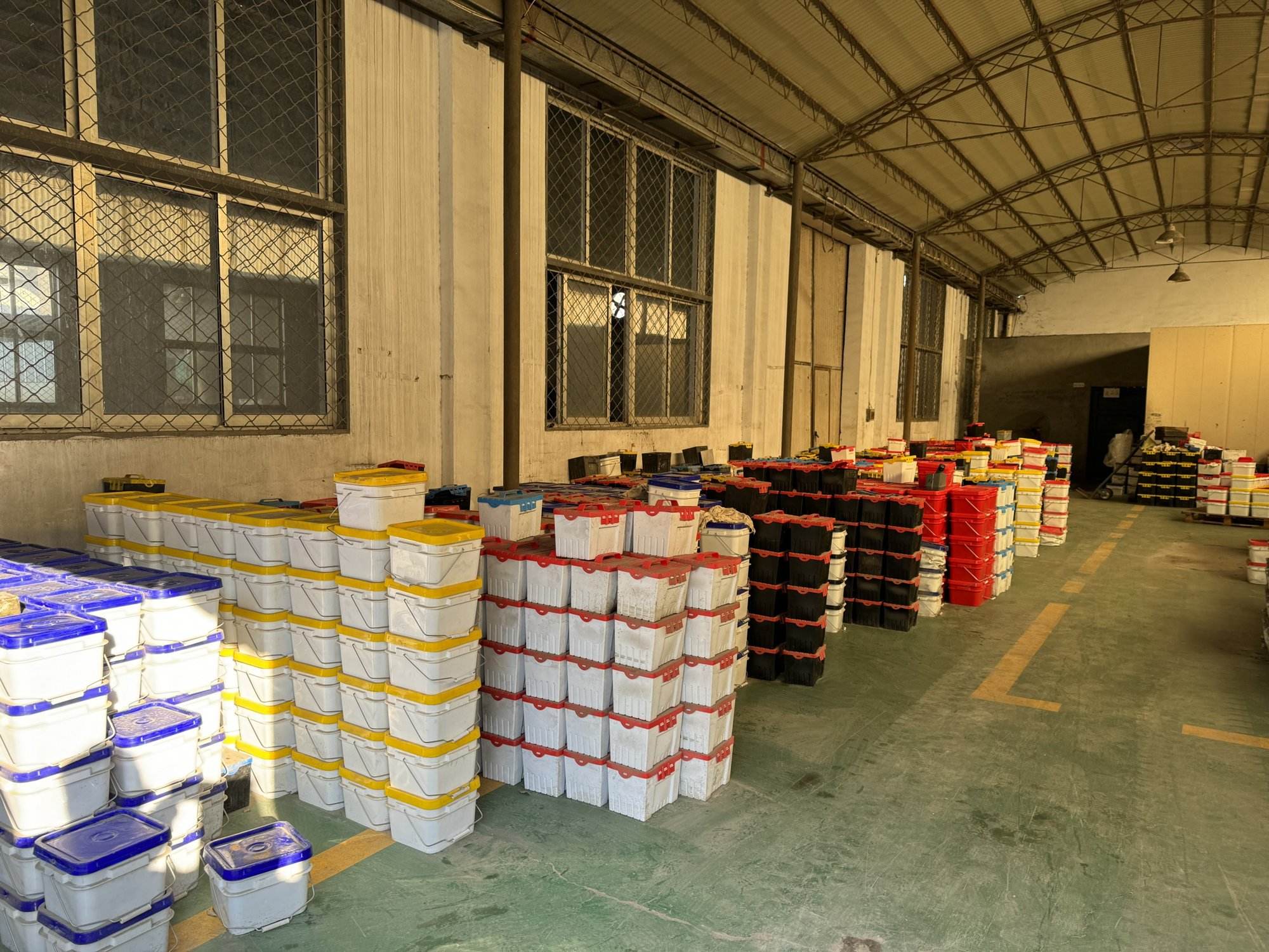 Warehouse stock ready for on-site delivery